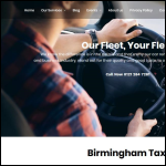 Screen shot of the Birmingham Airport Taxi website.