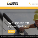 Screen shot of the Oldham Roofers website.