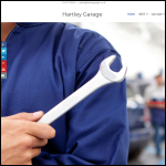 Screen shot of the Hartley Garage Ltd website.