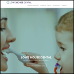 Screen shot of the Lowe House Dental website.