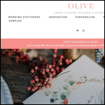 Screen shot of the Olive Weddings website.