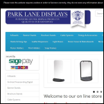 Screen shot of the Park Lane Displays website.