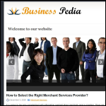 Screen shot of the Business Pedia website.