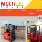 Screen shot of the Multilift Sales Ltd website.