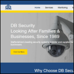 Screen shot of the DB Security Services website.