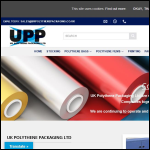 Screen shot of the UK Polythene Packaging Ltd website.