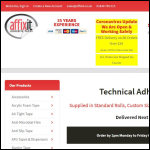 Screen shot of the Affixit Adhesive Tapes website.