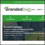 Screen shot of the Branded Brolly website.