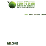 Screen shot of the Down To Earth Garden Services website.