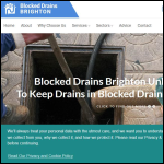Screen shot of the Blocked Drains Brighton website.