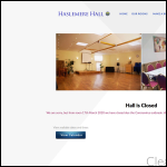 Screen shot of the Haslemere Hall website.