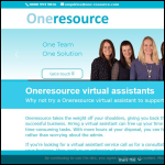 Screen shot of the Oneresource Virtual Assistants Ltd website.