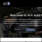 Screen shot of the Avx Auto Repair website.