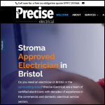 Screen shot of the Precise Electrical Bristol website.