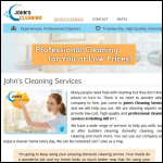 Screen shot of the Johns Cleaning Services website.