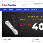 Screen shot of the Infra-Remotes website.