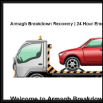 Screen shot of the Armagh Breakdown Recovery Services website.