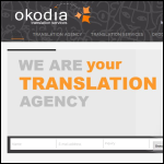 Screen shot of the Okodia Translation Agency website.