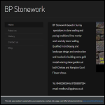Screen shot of the BP Stonework website.