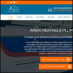 Screen shot of the Aren Heating & Plumbing website.