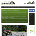 Screen shot of the Brad Farm Machinery Ltd website.