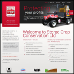 Screen shot of the Stored Crop Conservation Ltd website.