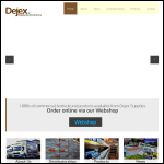 Screen shot of the Dejex Supplies Ltd website.