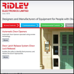 Screen shot of the Ridley Electronics Ltd website.