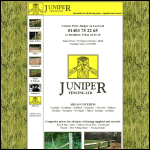 Screen shot of the Juniper Fencing Ltd website.