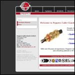 Screen shot of the Peppers Cable Glands Ltd website.