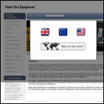 Screen shot of the Paint Test Equipment website.