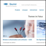 Screen shot of the Baumer Ltd website.