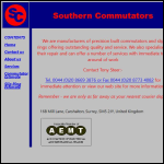 Screen shot of the Southern Commutators website.