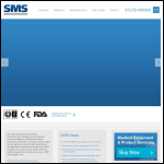 Screen shot of the SMS Technologies website.