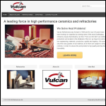 Screen shot of the Vulcan Refractories Ltd website.