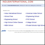 Screen shot of the Indus International Ltd website.