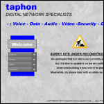 Screen shot of the Taphon Ltd website.