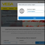 Screen shot of the VEGA Controls Ltd website.