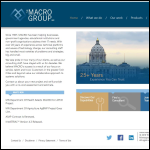 Screen shot of the Macro Group website.