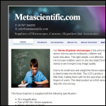 Screen shot of the Metascientific.com website.
