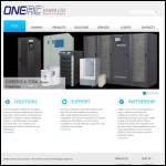 Screen shot of the Oneac Ltd website.