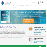 Screen shot of the Sigma Marketing website.