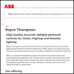 Screen shot of the Royce Thompson website.