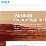 Screen shot of the Vaisala Ltd website.