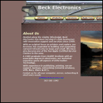 Screen shot of the Beck Electronics Ltd website.