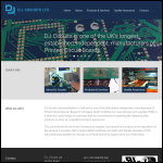 Screen shot of the DJ Circuits Ltd website.