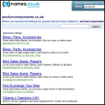 Screen shot of the Anchor Components Ltd website.