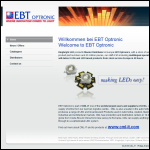 Screen shot of the EBT Technologies Ltd website.