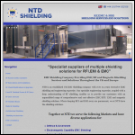 Screen shot of the NTD Shielding Services Ltd website.