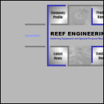 Screen shot of the Reef Engineering website.
